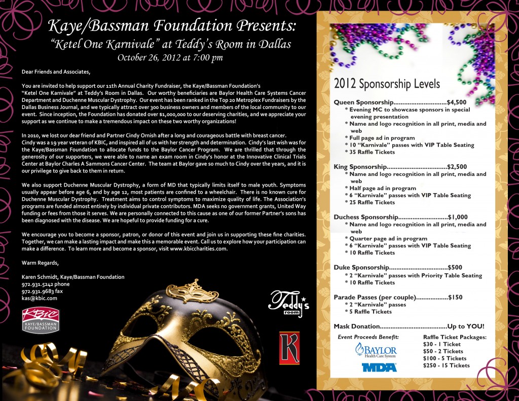 KBIC Charity Brochure 2012
